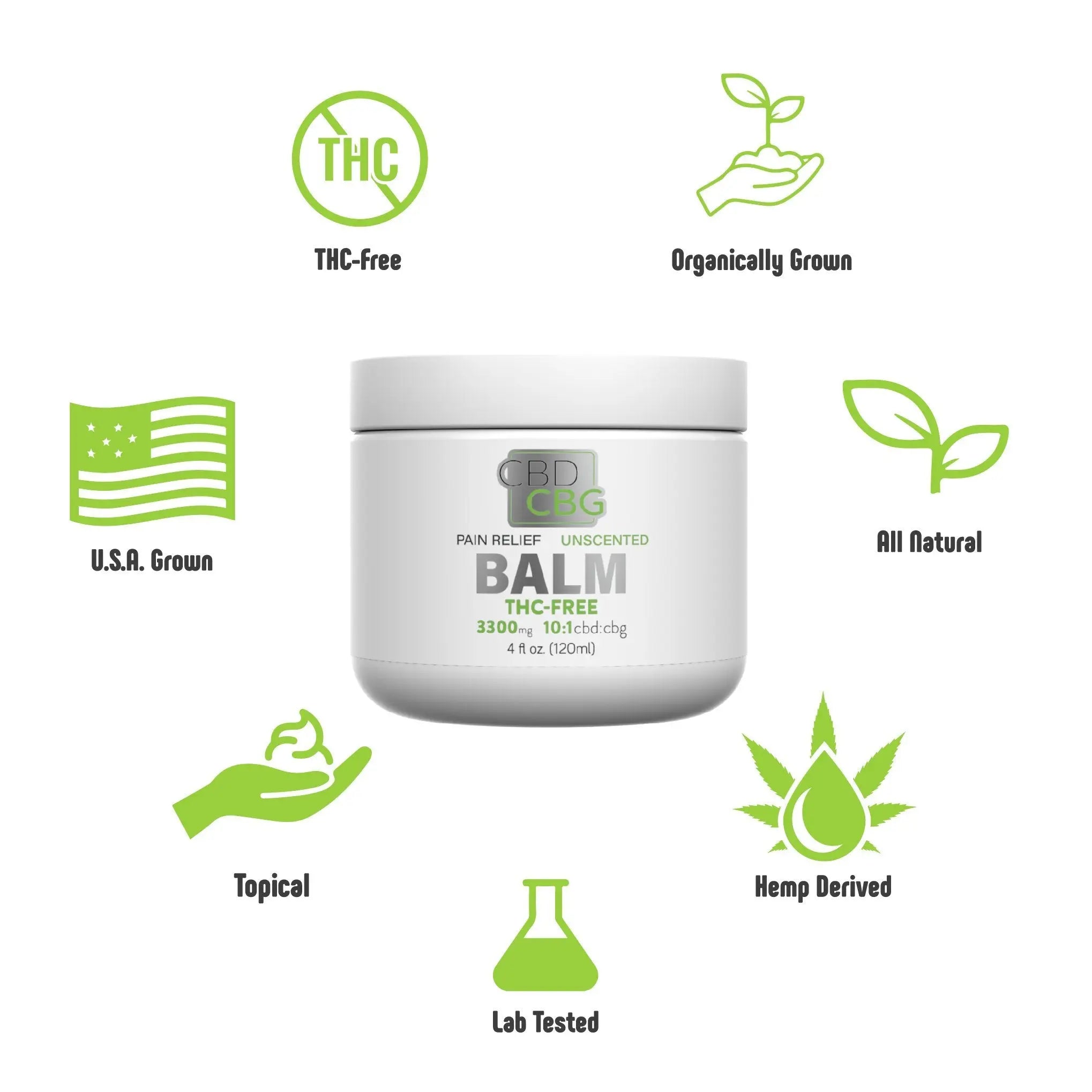 Kurativ Premium THC-Free CBG Balm 3300mg 