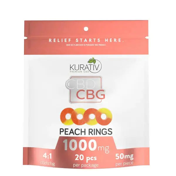 Kurativ Premium THC-Free CBG Gummies 1000mg