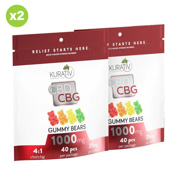 Kurativ THC-Free CBG Gummies 1000mg