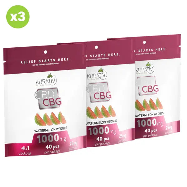 Kurativ THC-Free CBG Gummies 1000mg