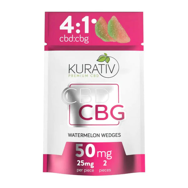 Kurativ Premium THC-Free CBG Gummies 50mg (2-pack)